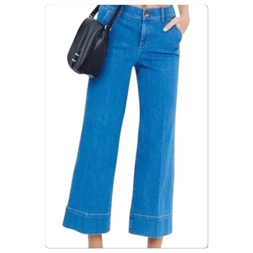 Express Wide Leg Crop Jeans - Picture 2 of 8